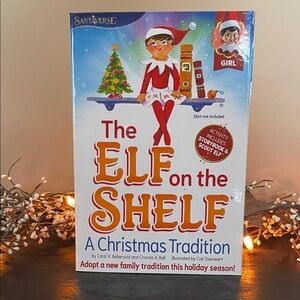 NIB The Elf on the Shelf Christmas Scout Elf and Storybook Set (Blue-eyed Girl)